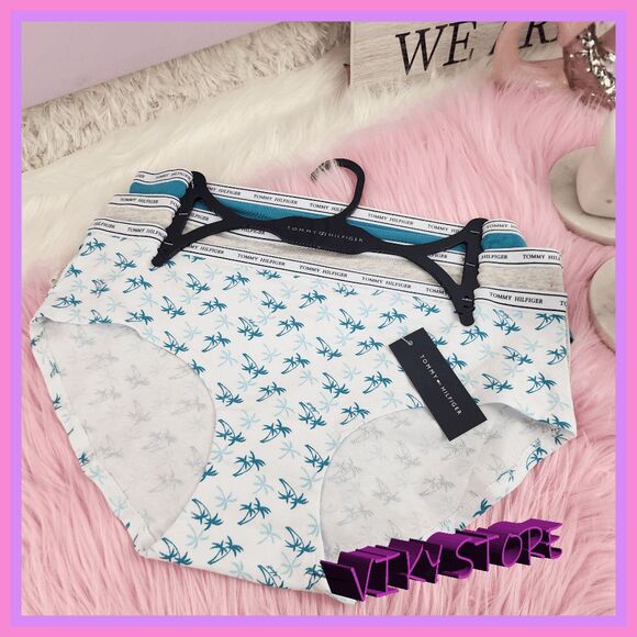 💖 NWT Tommy Hilfiger Large Hipster Logo Panty Set 3PK #7231 💖 - Picture 1 of 5